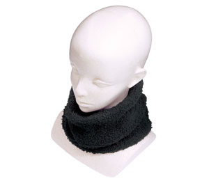Alpaca Belly Warmer & Neck Warmer Black Wearing image