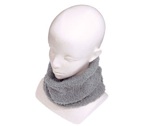 Alpaca Belly Warmer & Neck Warmer Gray Wearing image