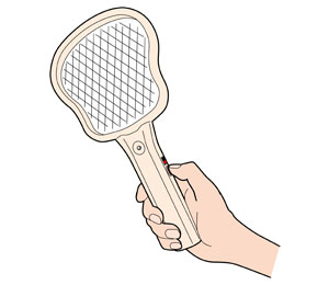 Electric Fly Swatter Racket Ivory Illust image