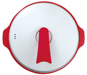 Microwave Double-Sided Baker with Steaming Plate Image with lid